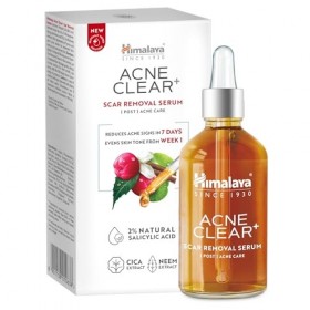 Himalaya Sérum Acne Clear+ pour éliminer les cicatrices – Acide salicylique naturel, CICA et neem – Uniformise le teint et ré