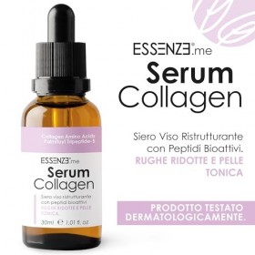 Essenze – Sérum Visage au Collagène Hydrolisé avec Peptides Bioactifs – Anti-rides hydratant, raffermissant, anti-âge – Convi