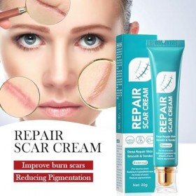 Eazerom Crème Réparatrice pour Cicatrices & Sérun, Kit dAtténuation des Cicatrices pour scars Anciennes et Nouvelles, Crème 