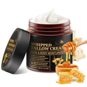 Beef Tallow Cream for Skin - Crème pour le visage nourrissante à base de suif provenant danimaux nourris exclusivement à lh C...