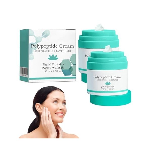 Grgowe 2PC Polypeptide Cream,Elephant Lala Retro Whipped Cream,Elephant Crème hydratante pour le visage aux polypeptides dél ...