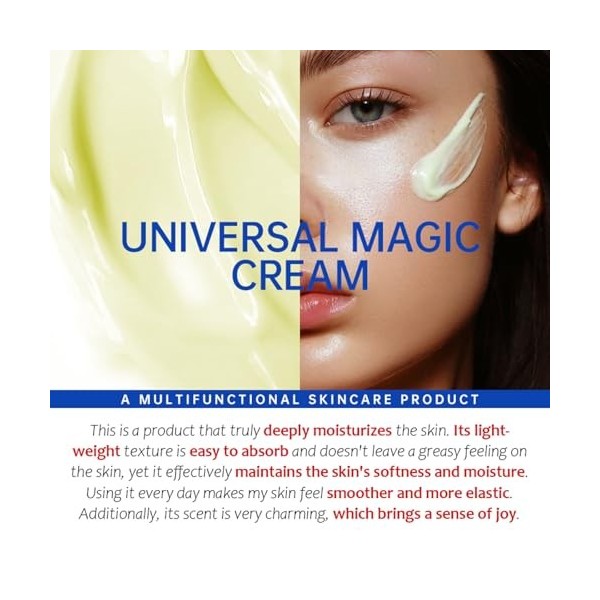 Crème Universelle Magique 80g – Soin Apaisant Et Hydratant Naturel Multi-fonctions, Corps Et Peaux Sèches – Protection Cutané