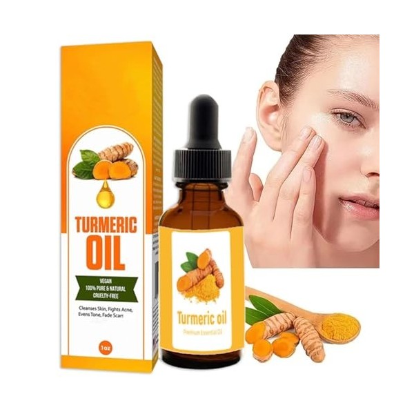 Turmeric Essential Oil For Face, Body Premium Essential Oil, Turmeric Savon, Set Hydratante Curcuma, Curcuma SéRum Correcteur...