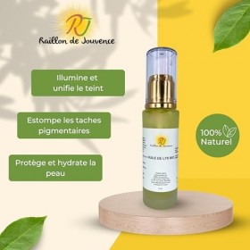 RAILLON DE JOUVENCE - Huile de Lys - Éclaircissante et Unifiante - Redonne Éclat et Luminosité à la Peau - Estompe Taches et 
