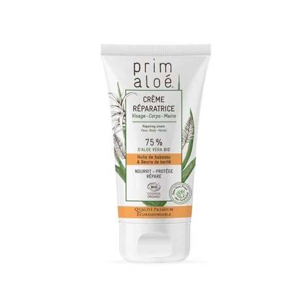 Crème Réparatrice 75% Aloé Vera PRIMALOE 150 ml COSMOS