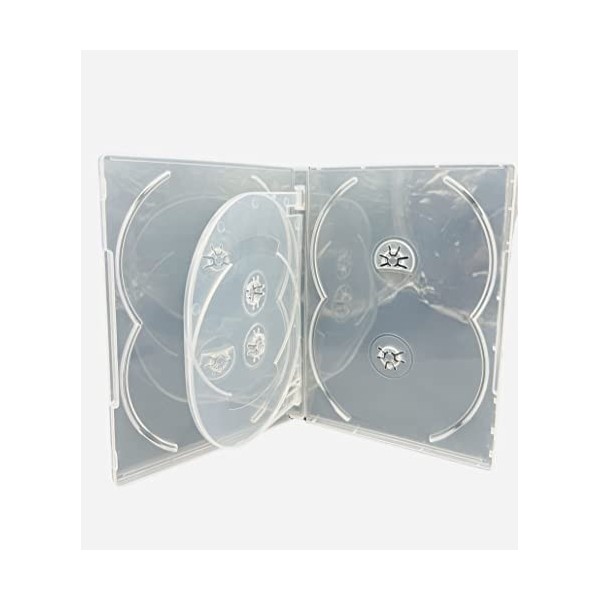 5 X Dragon Trading CD DVD/BLU Ray 14mm Clair DVD 6 Pistes Boîtier pour 6 Disques…