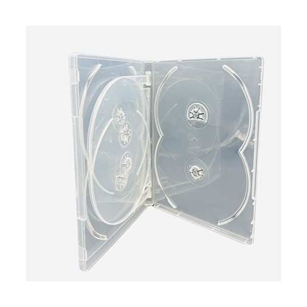 5 X Dragon Trading CD DVD/BLU Ray 14mm Clair DVD 6 Pistes Boîtier pour 6 Disques…