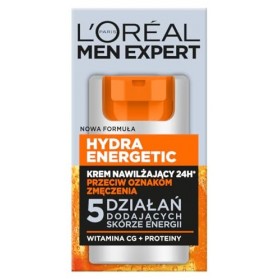 LOréal Paris Men Expert Hydra Energetic Crème Visage Hydratante 24h Anti-Fatigue, 50 ml