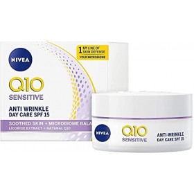 NIVEA Q10 Crème de jour raffermissante anti-rides SPF 15 50 ml , crème visage anti-rides avec peau identique à la peau pure 