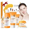 HASAIKA® Coffret de soins à la Vitamine C, Avec Sérum À La Vitamine C, Crème Hydratante à la Vitamine C, Ensemble Hydratant A...