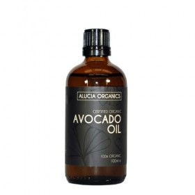 Huile davocat Avocado Oil certifiée bio de Alucia Organics 100ml - pur, naturel, pressé à froid, végétalien, pour la peau,