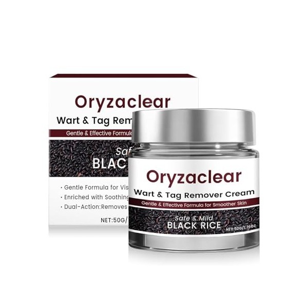 Encuryna OryzaClear Crème à lextrait de riz noir, 50 ml, crème de renouvellement double action, crème à essence de son de ri