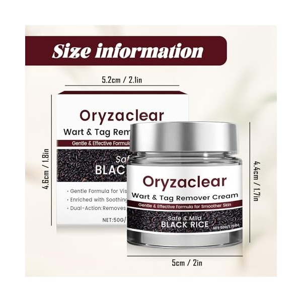 Encuryna OryzaClear Crème à lextrait de riz noir, 50 ml, crème de renouvellement double action, crème à essence de son de ri