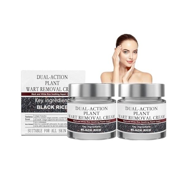 KeraErase Lot de 2 crèmes régénératrices double action KeraErase - Crème de réparation naturelle pour la peau - Formule végét