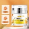 Crème Éclaircissante et Anti-Âge à la Vitamine C 50g, Enrichie en Niacinamide, Crème stimulation collagène, Unifie le Teint e