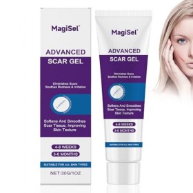 Gel Crème Correcteur de Cicatrices, Cicatrice gel, Crème apaisante, Texture Léger à Absorption Rapide, Cicatrices Réduit la V