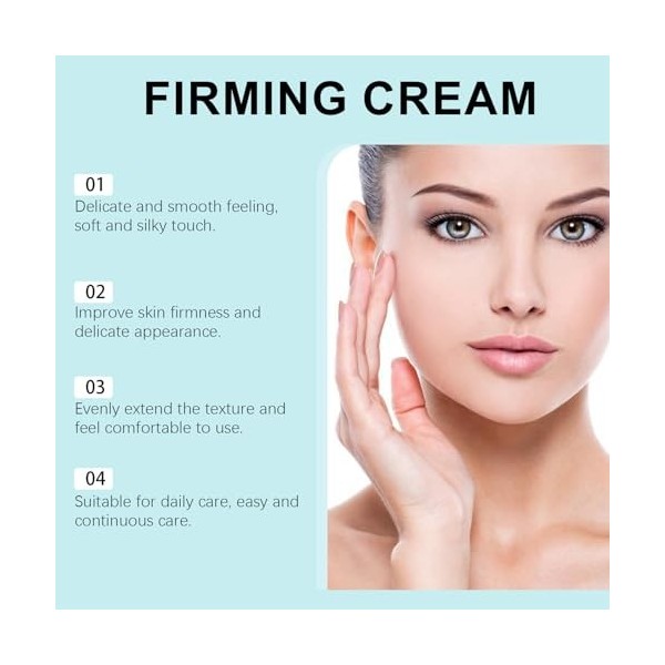 Crème Raffermissante, Crème Hydratant, Multi Usages Visage, Adaptée au Visage, Corps et Mains, Nourrit 48h et Ravive lÉclat,