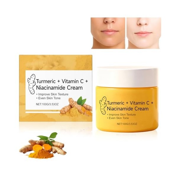 Niacinamide Bright Crème hydratante, Crème Hydratante Bio, Crèmes Visage Lissante Anti-Âge, Hydratation & Éclat, Nourrit, Lis