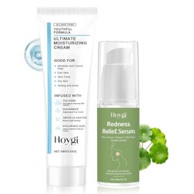 2 Pièces Centella Asiatica Creme,Centella Asiatica Serum,Sérum Visage,Crème Hydratante Visage,Apaise les Peaux Sensibles, leu