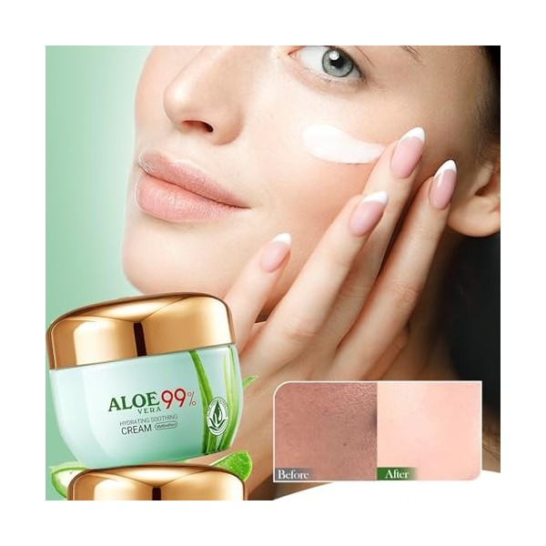 Aloe Vera Soft Skin Cream, 50 g Aloe Vera, crème de jour hydratante, régénérante, hydratante pour le corps et le visage, hydr