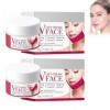 Lot de 2 crèmes de lifting pour le visage en V pour le visage, raffermissante et raffermissante pour le visage, crème rafferm
