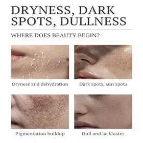 Lot de 3 crèmes nettoyantes et éclaircissantes pour le visage, hydratantes et nourrissantes, douces pour tous les types de pe...