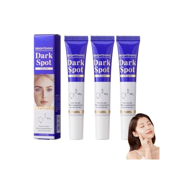 Lot de 3 crèmes nettoyantes et éclaircissantes pour le visage, hydratantes et nourrissantes, douces pour tous les types de pe...