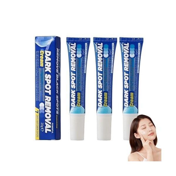 Lot de 3 crèmes nettoyantes et éclaircissantes pour le visage, hydratantes et nourrissantes, douces pour tous les types de pe...