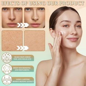 Crème Hydratante+Acide Hyaluronique Serum Visage,Ampoules Faciales,Sérum Visage Anti-Rides,Crème Barrière Hydratante-Soin Hyd