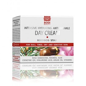 BODI BEAUTY Rooibos Star Crème de jour anti-rides 50 ml – Avec hyaluronique, Q10, huile dargan, aloe vera et filtres UV | So