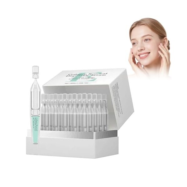 Sérum à Base De Collagène Régénérant En Flacons Jetables - 30 Pièces - Hydratation Intense, Anti-âge, Réparation Cutanée, Pea