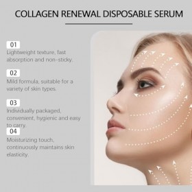 Sérum à Base De Collagène Régénérant En Flacons Jetables - 30 Pièces - Hydratation Intense, Anti-âge, Réparation Cutanée, Pea