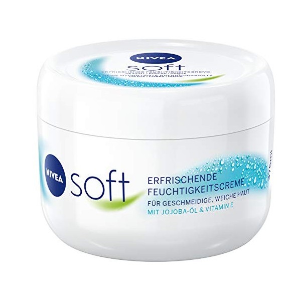 NIVEA Crème hydratante douce et rafraîchissante - Crème légère à la vitamine E et à lhuile de jojoba 100 % naturelle - Absor ...