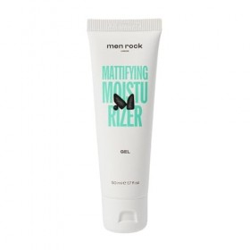 Men Rock Crème hydratante matifiante pour homme - Hydratant naturel pour le visage avec niacinamide et acide salicylique - Ré