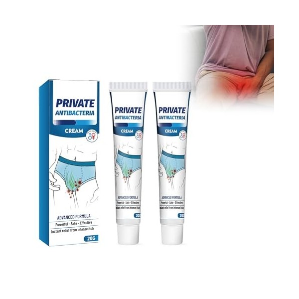 Wootapson 2Pc Crème Pour Le Traitement Des Démangeaisons Du Jock,Crème De Traitement Des Démangeaisons,Crème Anti Démangeaiso