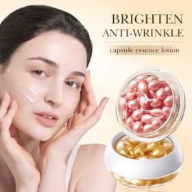 Crème Hydratante Pour Le Visage, 30 Pièces Capsule De Sérum Pour Le Visage Creme Anti Rides Femme Capsules Dessence Sérum De