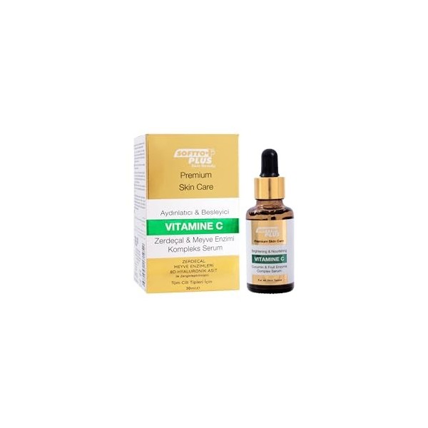Softto+Plus Sérum complexe éclaircissant et nourrissant à la vitamine C Soin intensif