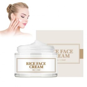 Rice Crème Visage Au Riz,Crème Hydratante Anti-Âge Crème Blanchissante Pour Le Visage Cream Anti-Âge De Riz Crème Blanchissan