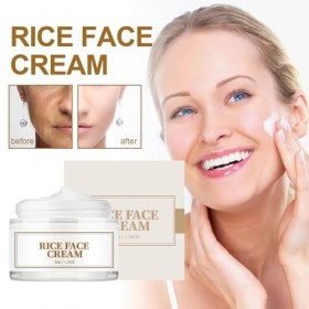 Rice Crème Visage Au Riz,Crème Hydratante Anti-Âge Crème Blanchissante Pour Le Visage Cream Anti-Âge De Riz Crème Blanchissan