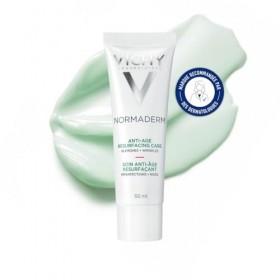 Vichy, Normaderm, Soin Anti-Âge Resurfaçant, Anti-Imperfections & Anti-Rides, Enrichi en Acide Glycolique & Vitamine C, Pour 