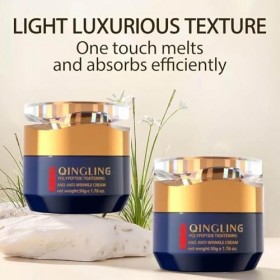 Crème japonaise Qing-ling pour éliminer les rides, Crème raffermissante anti-âge Qing-ling, Hydratant pour le visage, crème p...