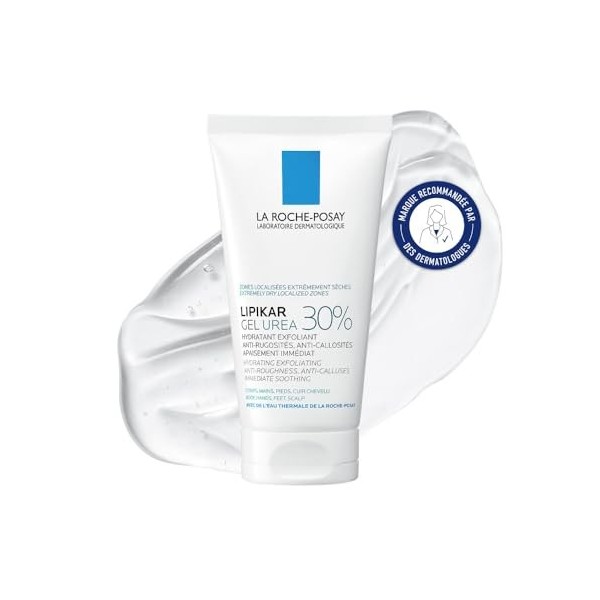 La Roche-Posay, Lipikar Urea 30%, Gel Hydratant Exfoliant, Idéal Peaux Très Sèches, Lutte contre les Plaques Sèches et les Ké...