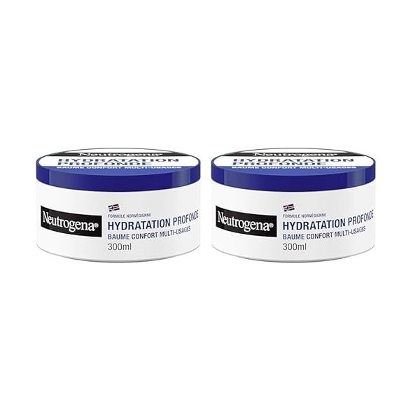 Neutrogena | Baume Confort Multi-Usages Hydratation Profonde pot de 300 ml – Baume hydratant avec formule norvégienne – Bau