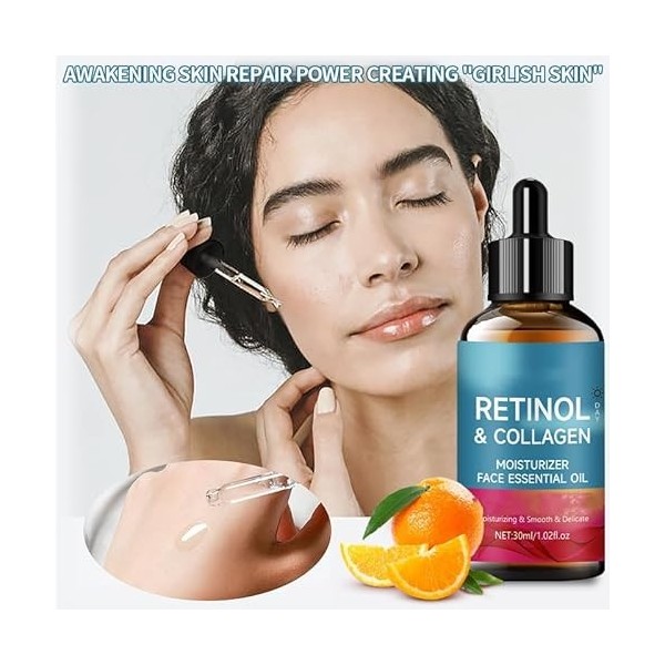 Sérum au collagène – Sérum hydratant pour le visage, sérum au collagène anti-âge pour le visage, améliore lélasticité, unifi