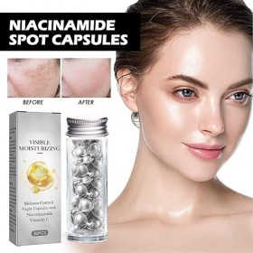 Capsules De Sérum Pour le Visage, 60 Capsules De Nicotinamide éclaircissantes Pour la Peau, Capsules De Soins Hydratantes Et 