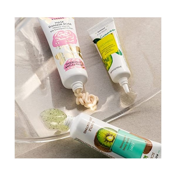 Korres Rose de Damas Masque de Nuit Réparateur et Anti Fatigue 18Ml Lot de 2 Crème Jour et Nuit