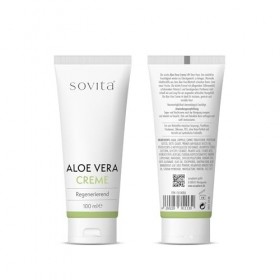sovita Crème à laloe vera - Soin hydratant pour le visage avec jus de feuilles daloe vera - Crème apaisante de jour et de n