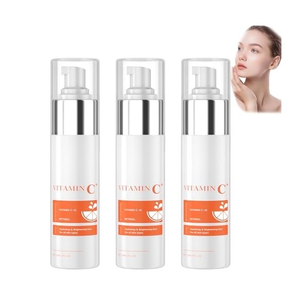 Sérum à la vitamine C pour femmes, so/in an/ti-taches pour le visage, sérum éclat vitaminé, resserre les pores, so/in éclairc...