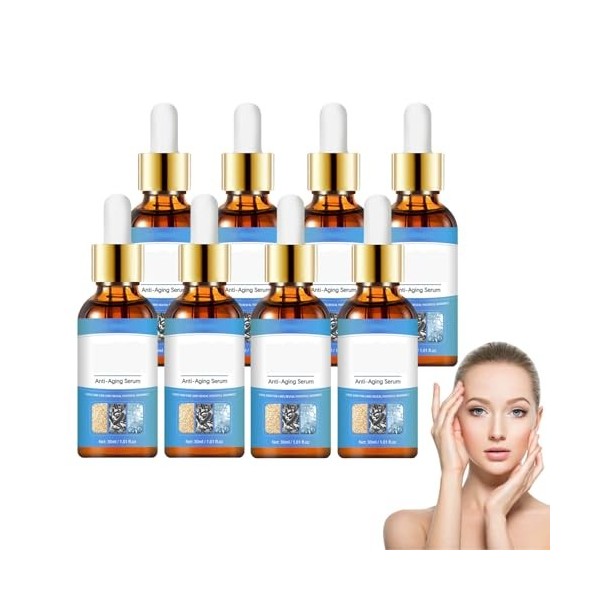 Sérum visage anti-âge - Sérum visage au collagène - Essence hydratante anti-rides - Soin raffermissant et stimulant le collag...