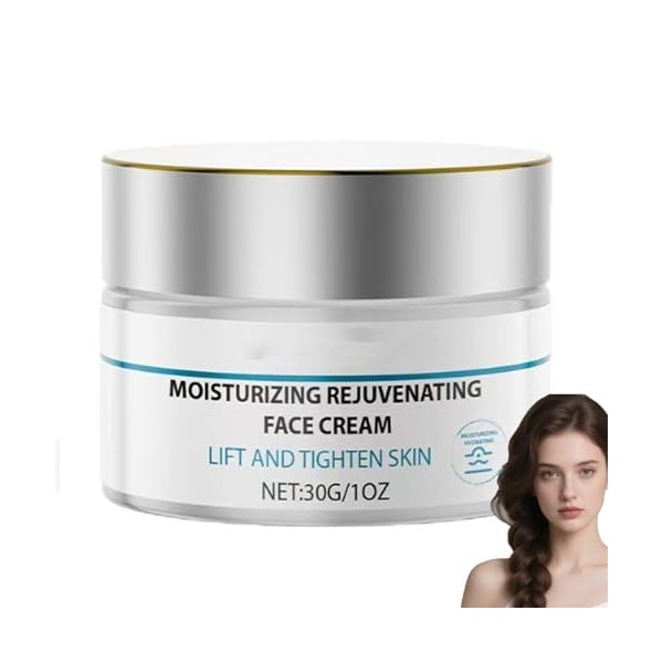 Lot de 2 crèmes raffermissantes instantanées pour le visage au collagène - Crème hydratante et rajeunissante pour le visage -...